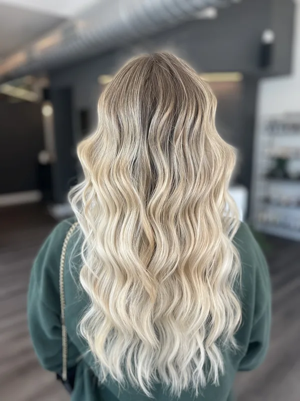 Golden blonde waves